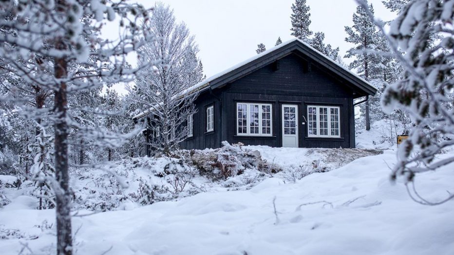 Hytte I Vinterlandskap